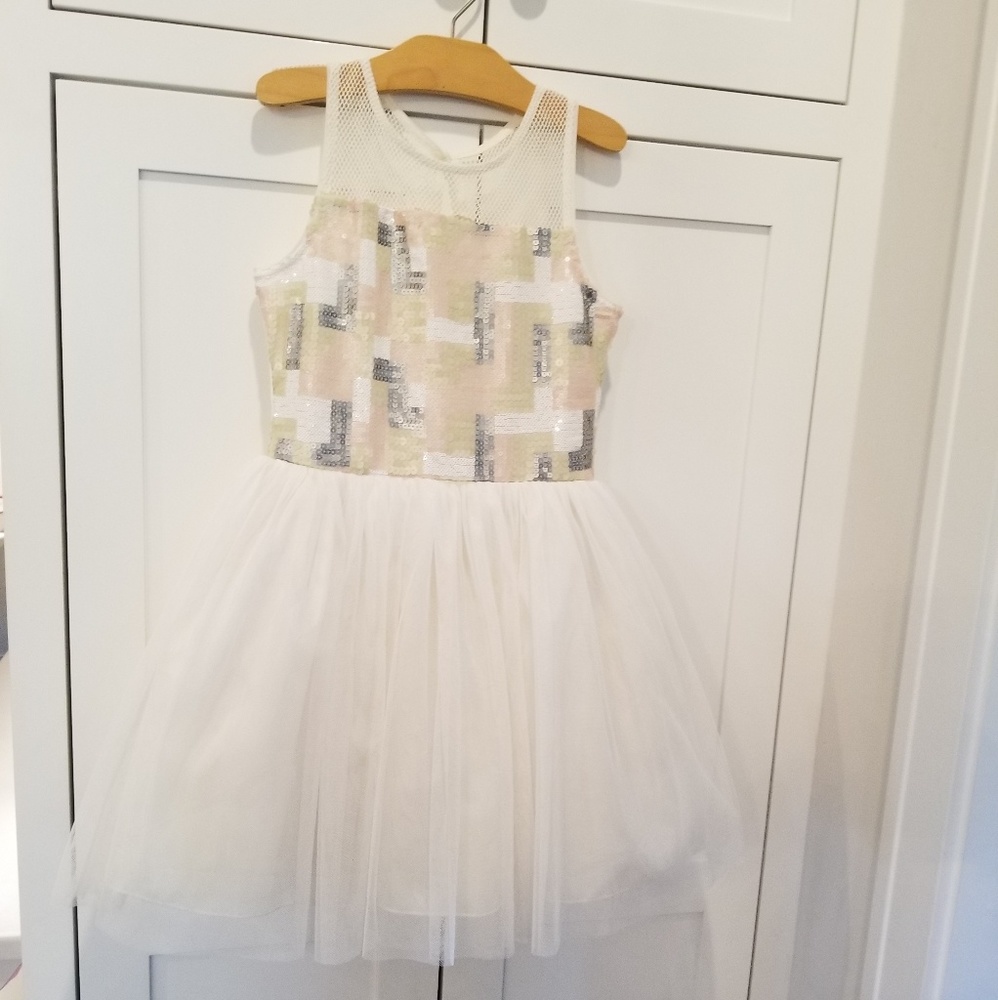 Girls Sequin & Tullle Dress FOR EASTER